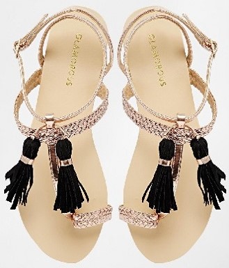 glamorous-toe-post-tassel-flat-sandals