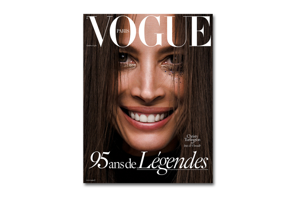 Christy Turlington on the cover of Vogue Paris Oct. issue