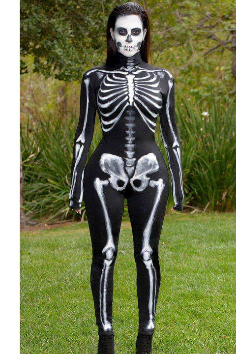 2014, Kim Kardashian as a skeleton