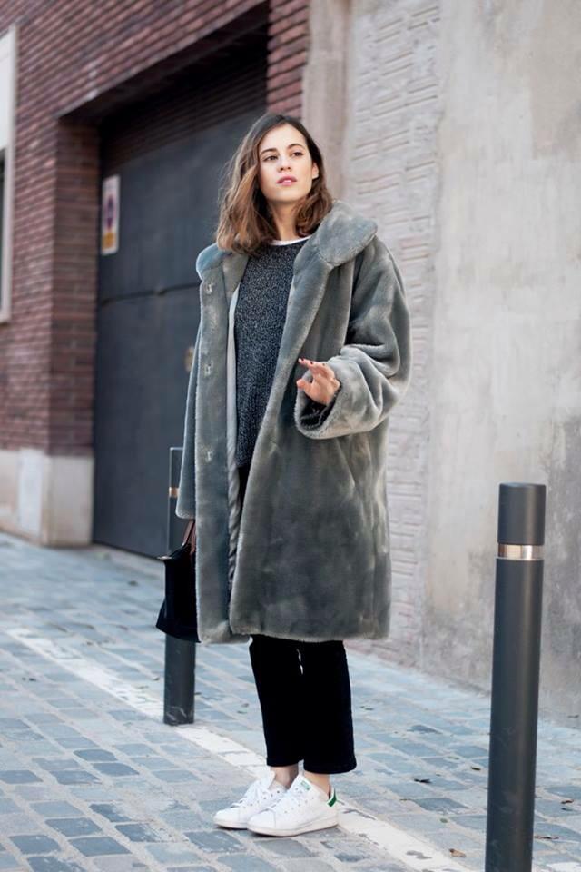 Faux Fur Coat look