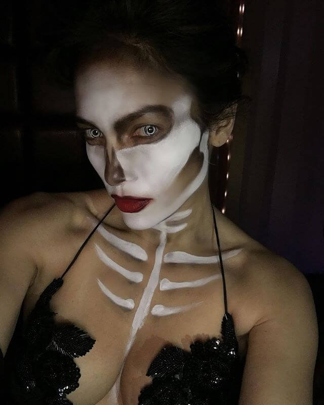 Jennifer Lopez as a Haute Couture Skeleton