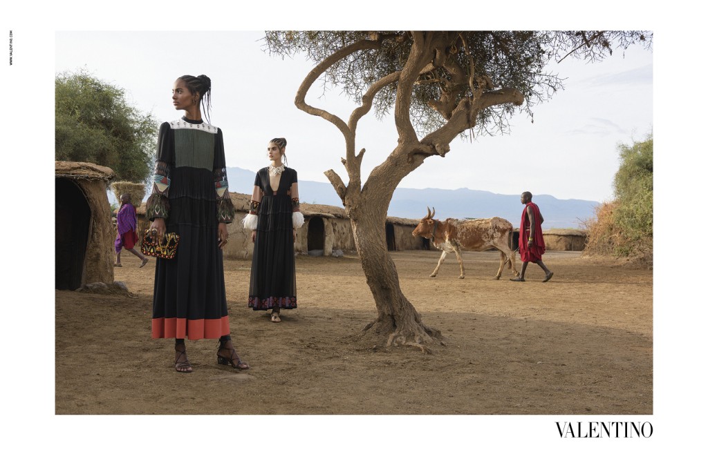 Valentino Spring 2016 Campaign shot in Amboseli Park in Kenya.