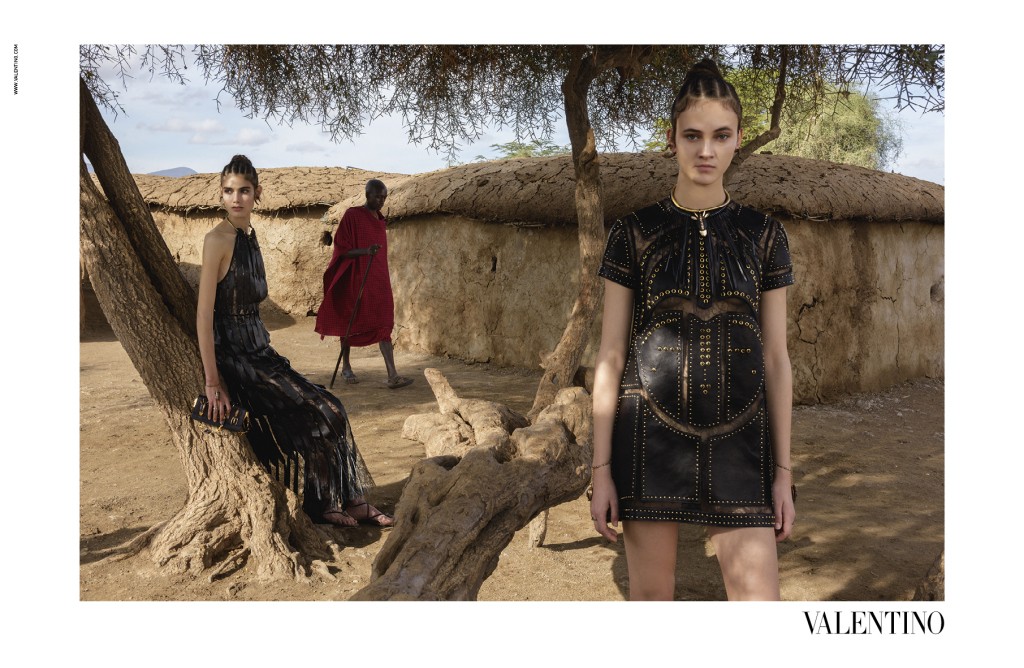 Valentino Spring 2016 Campaign shot in Amboseli Park in Kenya.