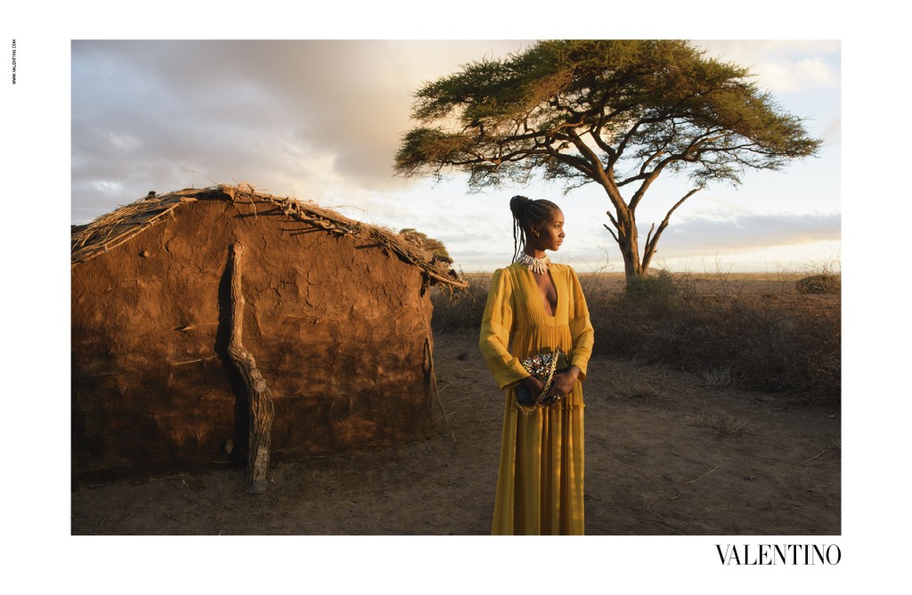 Valentino Spring 2016 Campaign shot in Amboseli Park in Kenya.