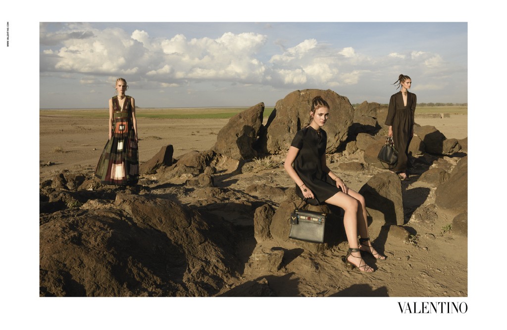 Valentino Spring 2016 Campaign shot in Amboseli Park in Kenya.