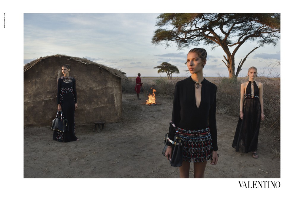 Valentino Spring 2016 Campaign shot in Amboseli Park in Kenya.