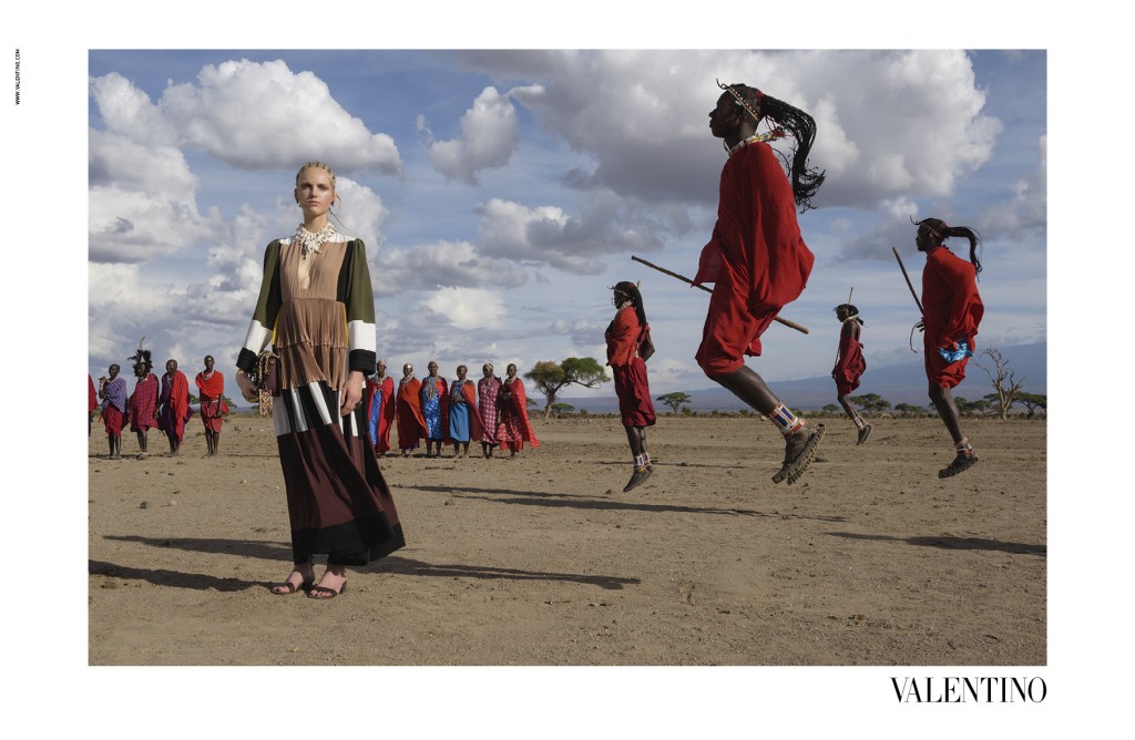 Valentino Spring 2016 Campaign shot in Amboseli Park in Kenya.