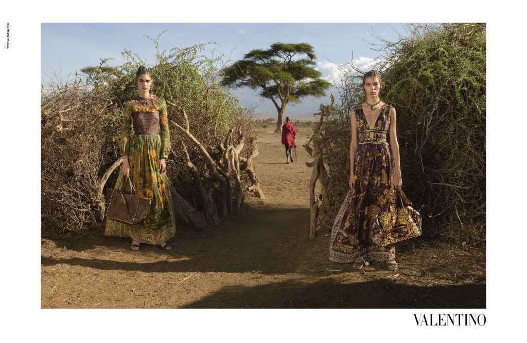 Valentino Spring 2016 Campaign shot in Amboseli Park in Kenya.