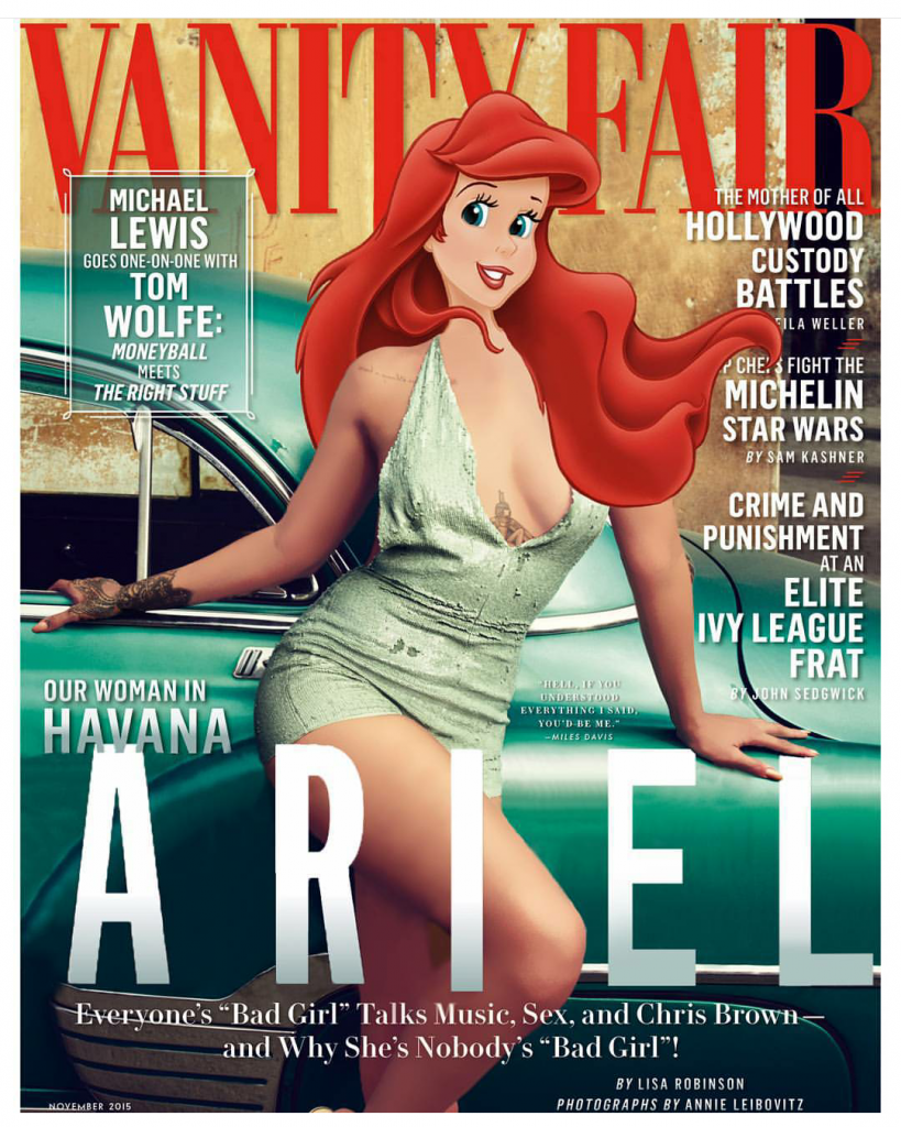 November cover, Ariel as Rihanna for Vanity Fair. Photography by Annie Leibovitz Photo edit by @greg_gr 