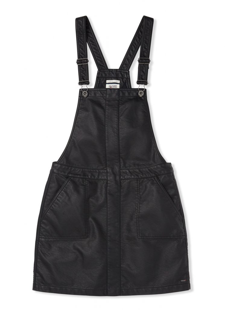 DW0DW00967078 THDW LEATHER DUNGAREE DRESS SL 27