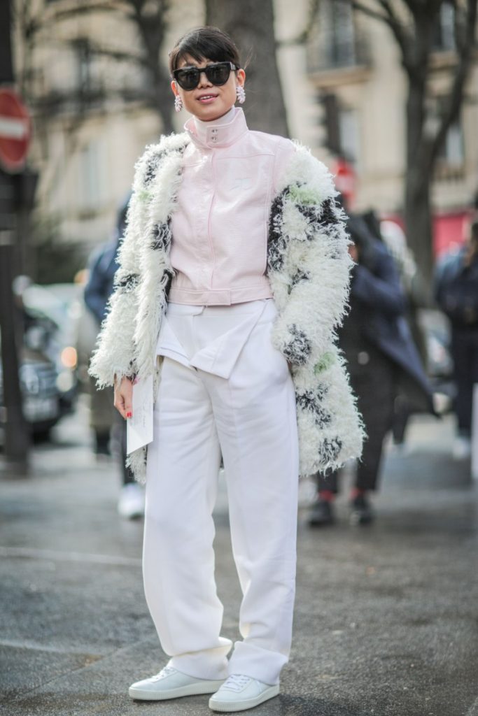 PARIS, FRANCE - MARCH 07: Leaf Greener is seen, after the Giambattista Valli show, during Paris Fashion Week, Womenswear Fall Winter 2016/2017, on March 7, 2016 in Paris, France. (Photo by Edward Berthelot/Getty Images)