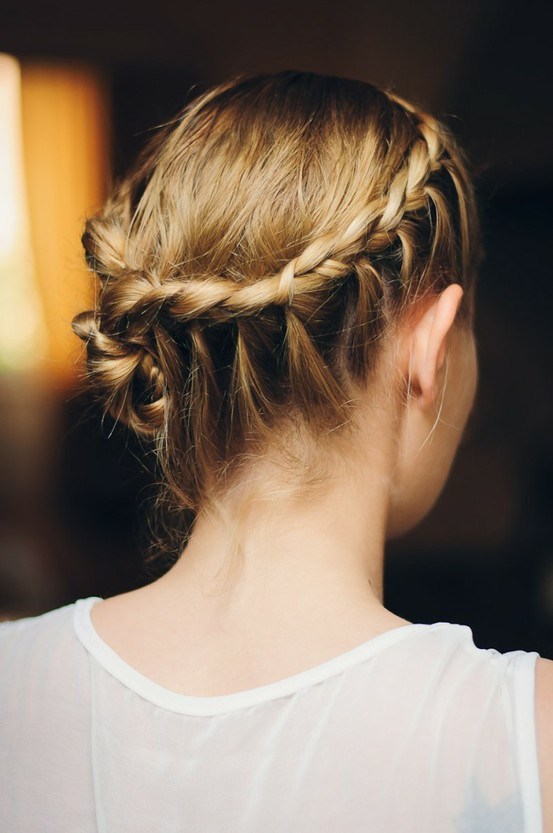 french braid wrapped