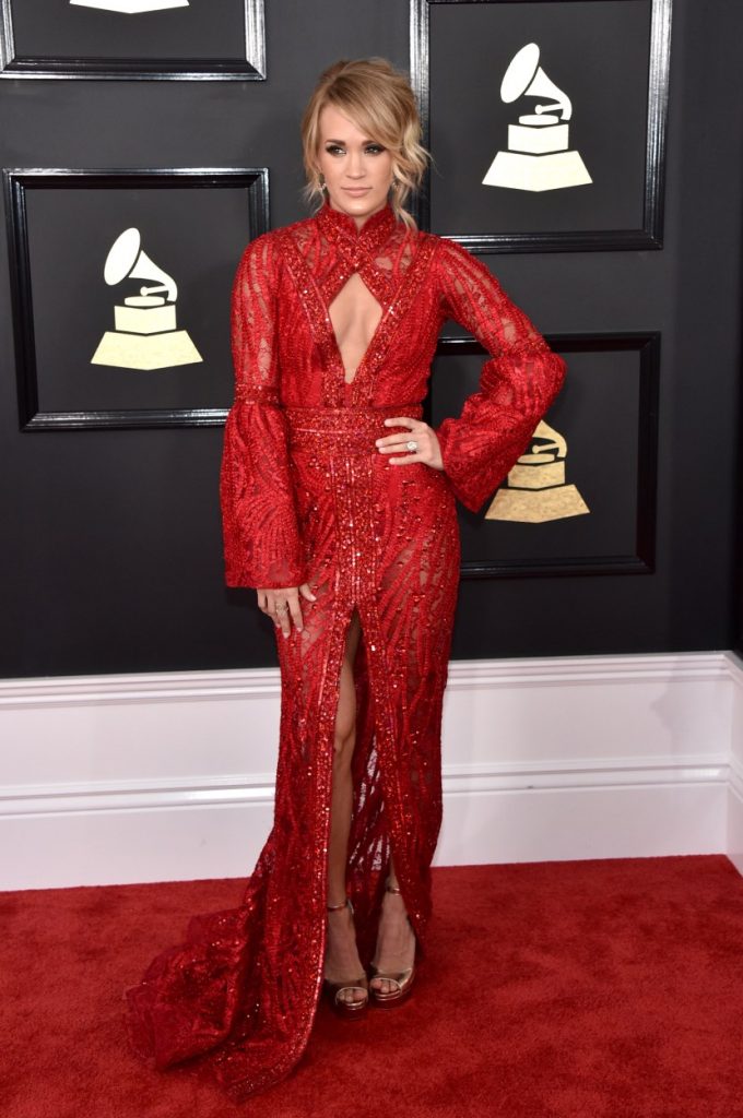 LOS ANGELES, CA - FEBRUARY 12: Singer Carrie Underwood attends The 59th GRAMMY Awards at STAPLES Center on February 12, 2017 in Los Angeles, California. (Photo by John Shearer/WireImage)