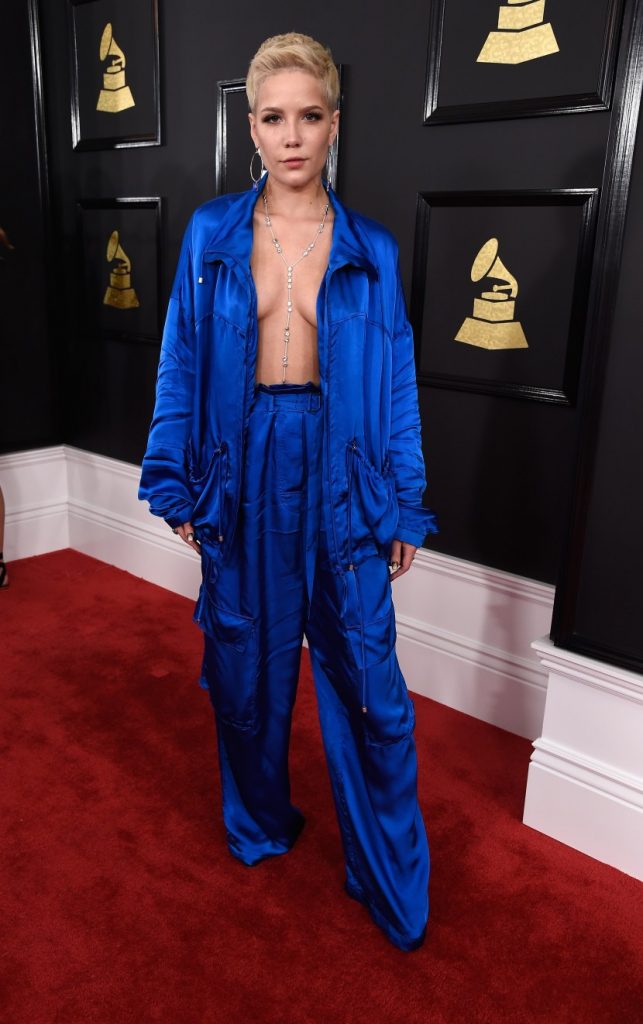 LOS ANGELES, CA - FEBRUARY 12: Halsey attends The 59th GRAMMY Awards at STAPLES Center on February 12, 2017 in Los Angeles, California. (Photo by Kevin Mazur/WireImage)